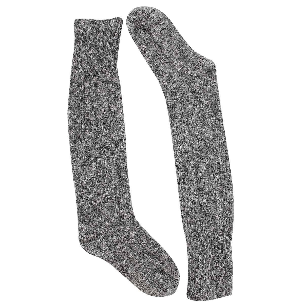 Chauss.hauteDuray,tricot torsadé,nr,fem.