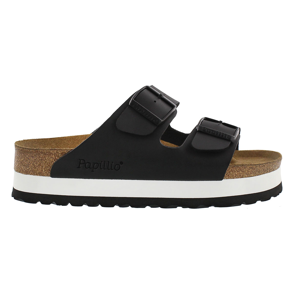 Lds Arizona Platform blk sandal - Narrow