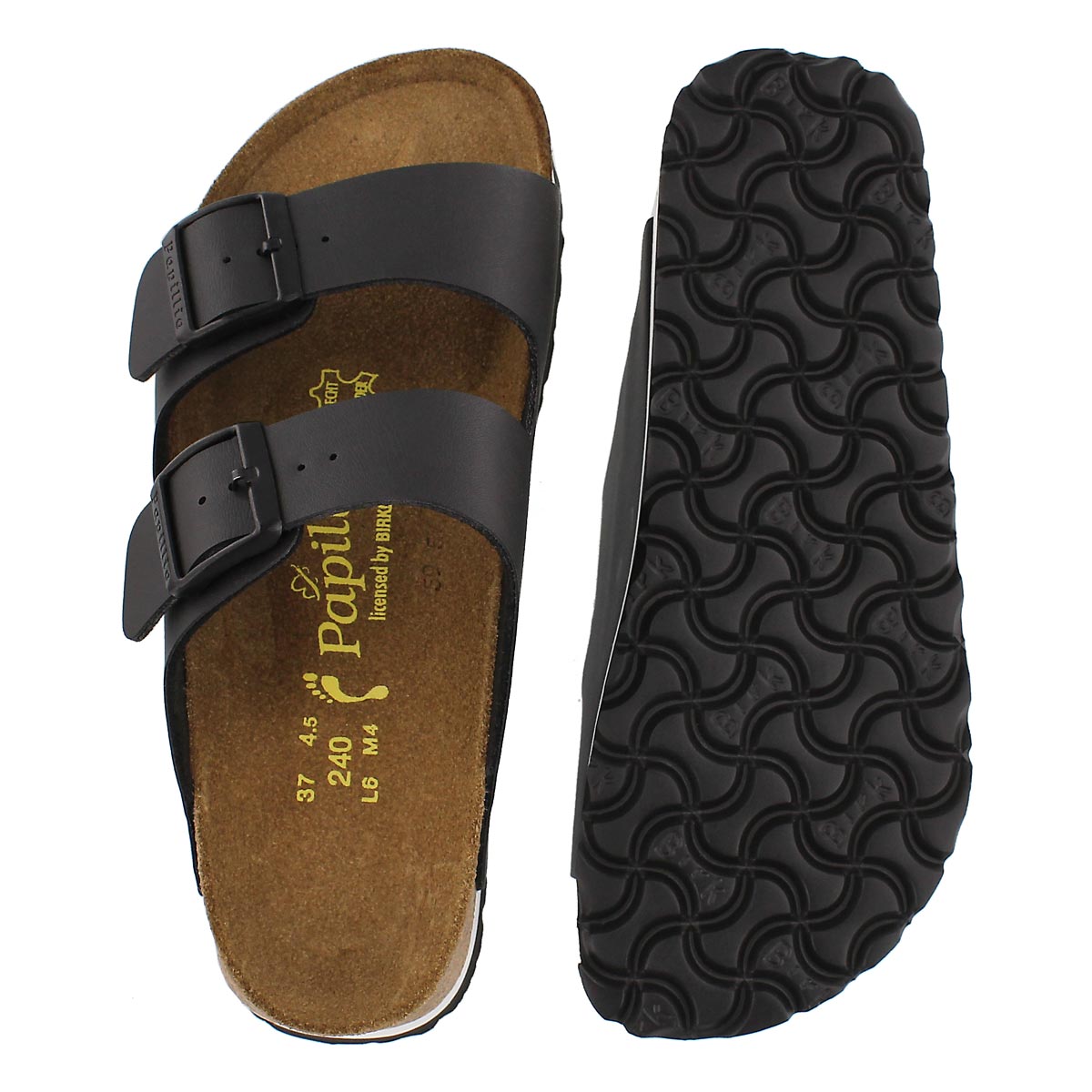 Lds Arizona Platform blk sandal - Narrow