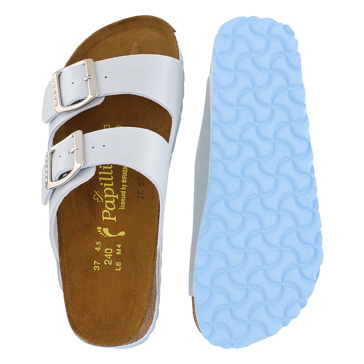 Lds Arizona blue platform sandal-Narrow