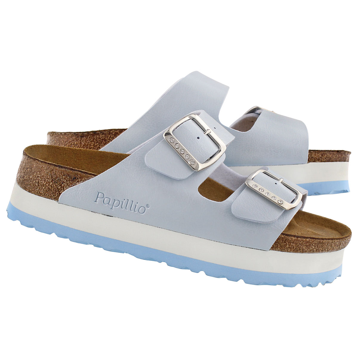 Lds Arizona blue platform sandal-Narrow