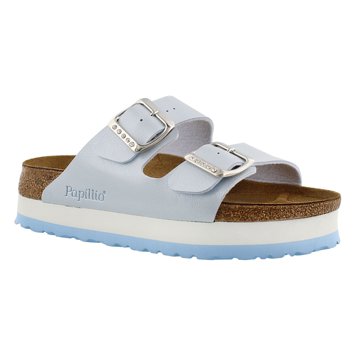 Lds Arizona blue platform sandal-Narrow
