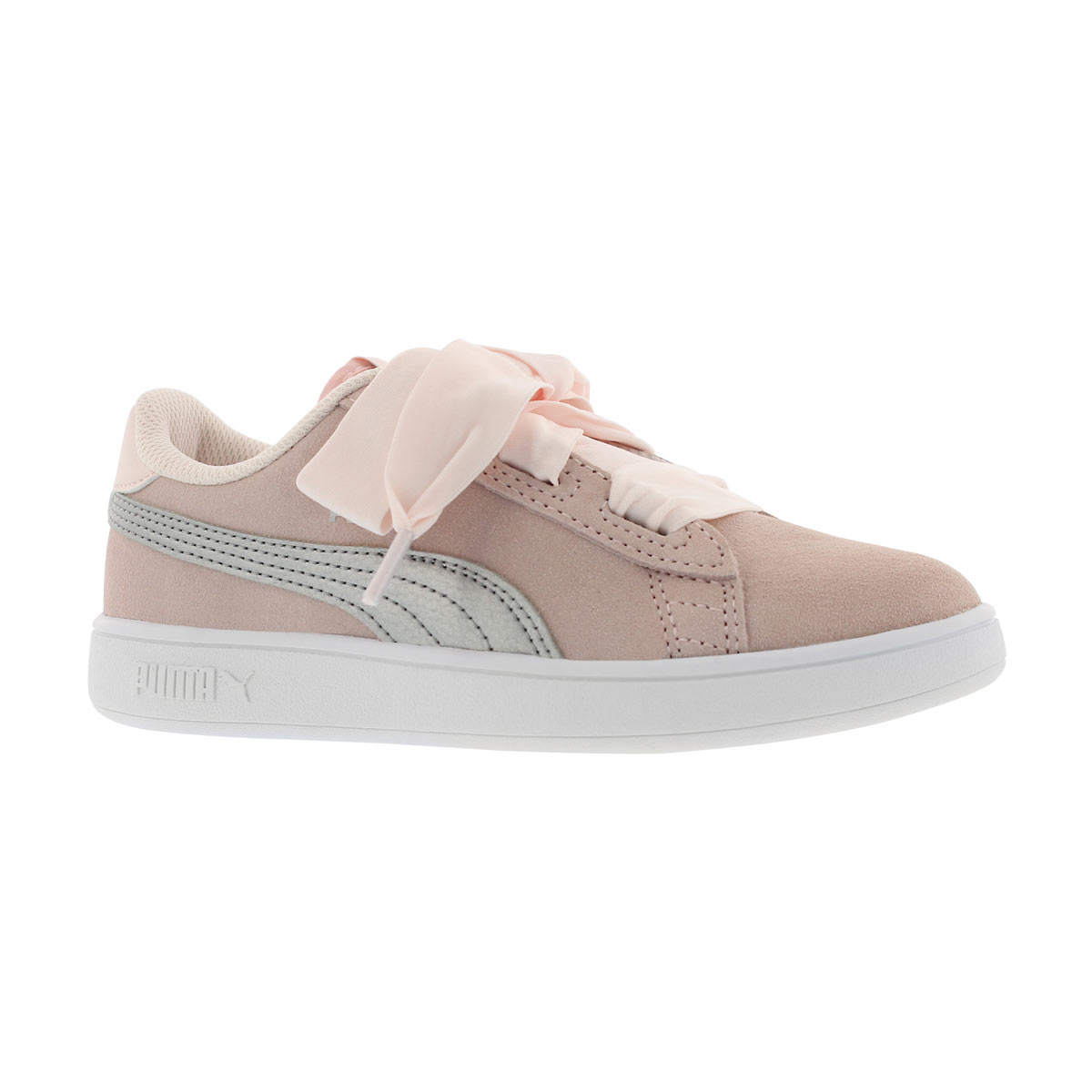 Girls' PUMA SMASH V2 RIBBON prl/slvr sneakers