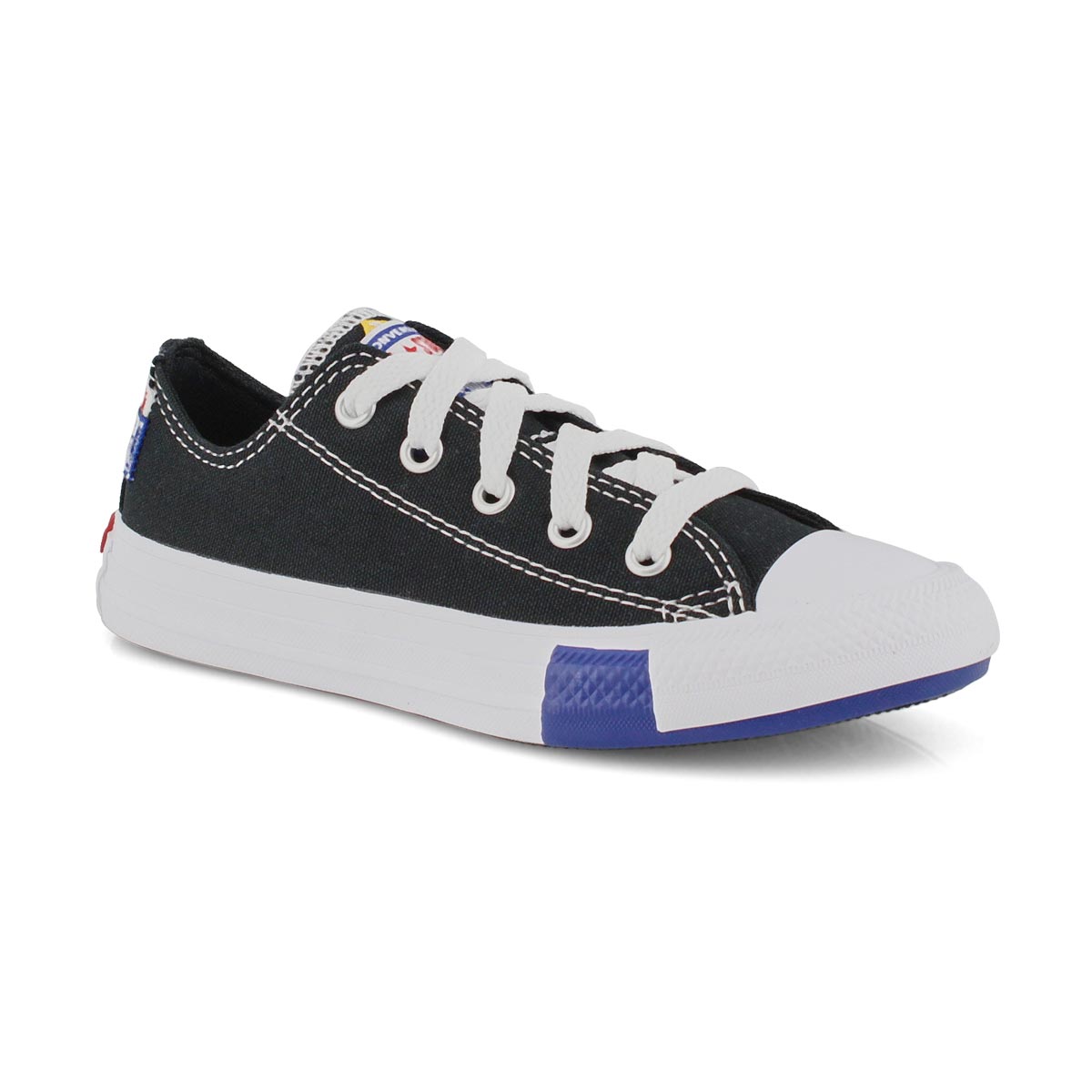 Grls CTAS Logo Play blk/blu lace up snkr