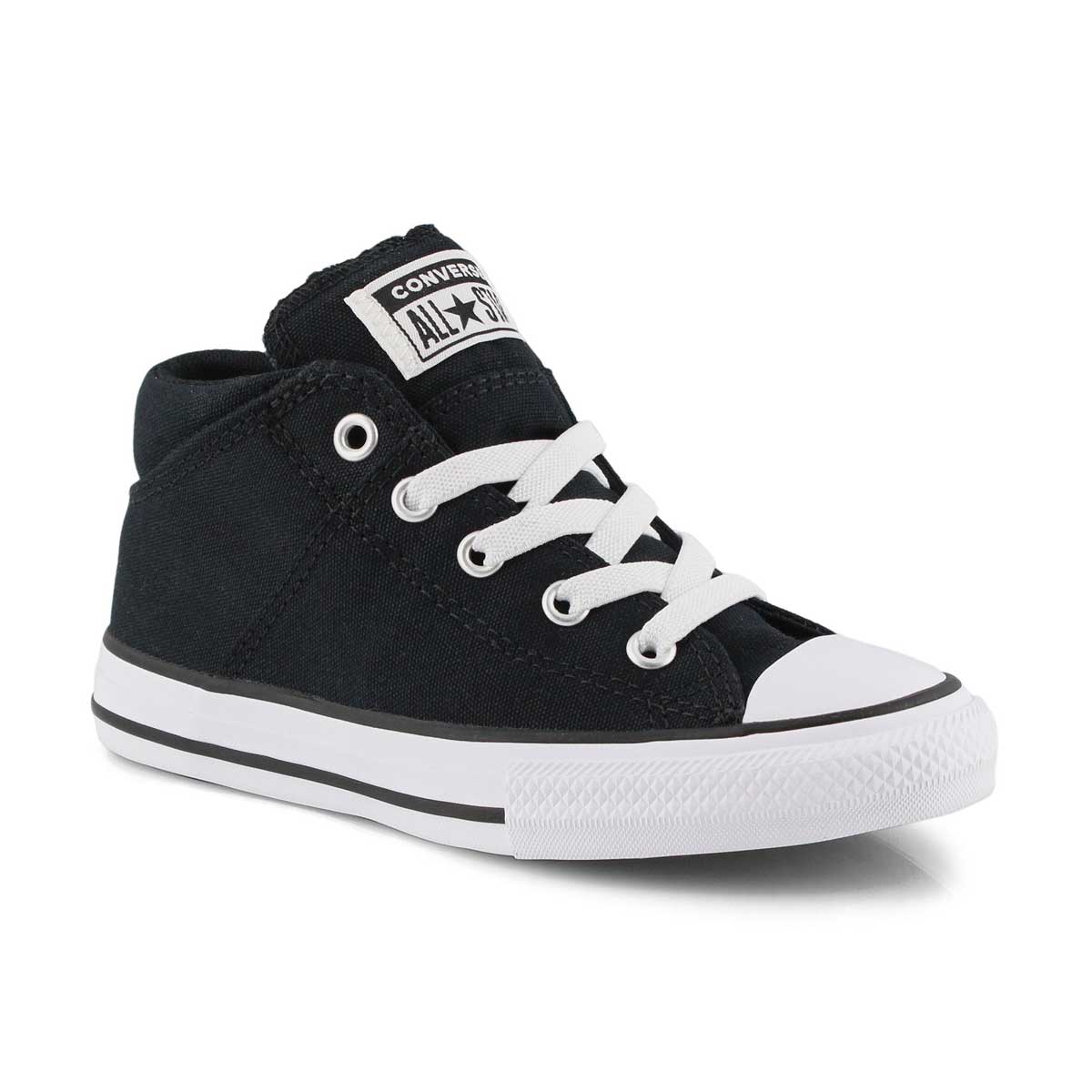 Grls CTAS Madison blk/wht mid top snkr