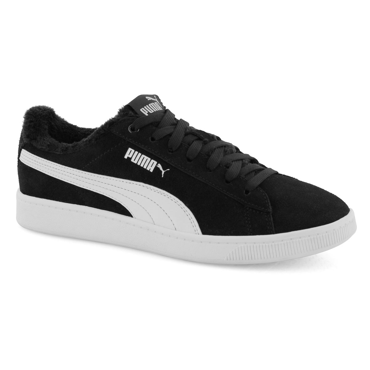 Lds Puma Vikky v2 Fur blk/wht snkr