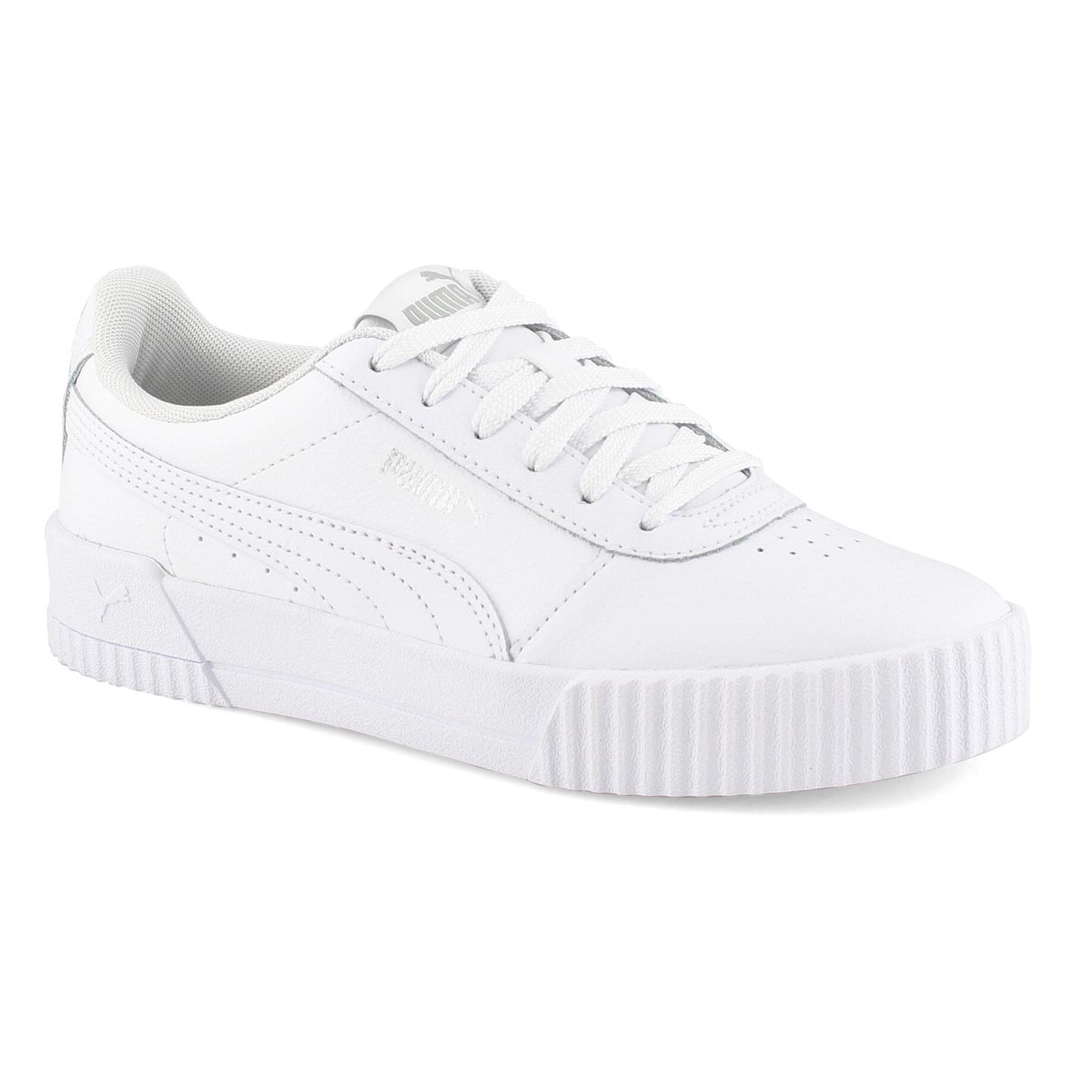 Lds Carina L wht/wht lace up sneaker