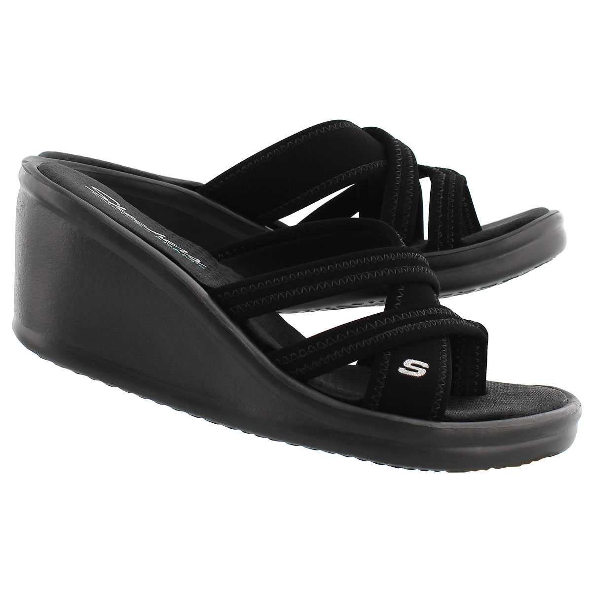 Lds Young At Heart black wedge sandal