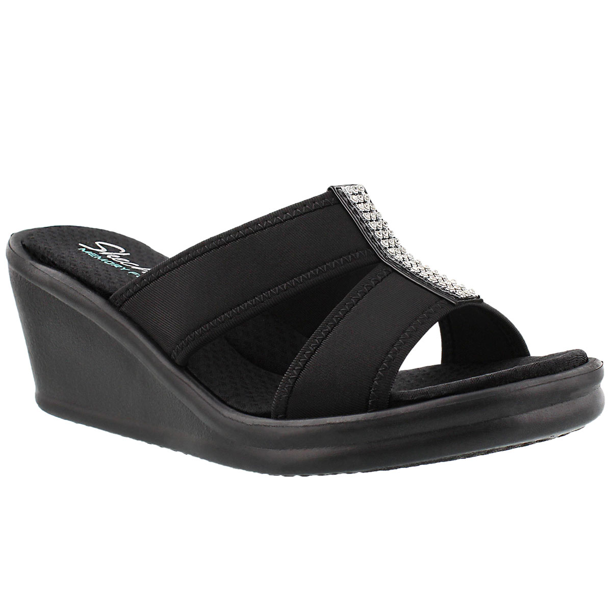 Women's RISK TAKER black wedge sandals