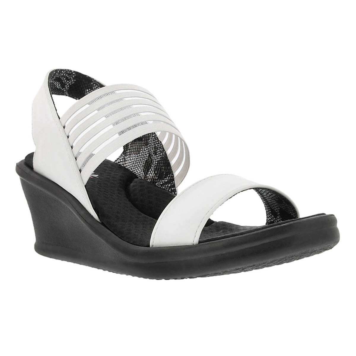 Women's SCI-FI white sling back wedge sandals