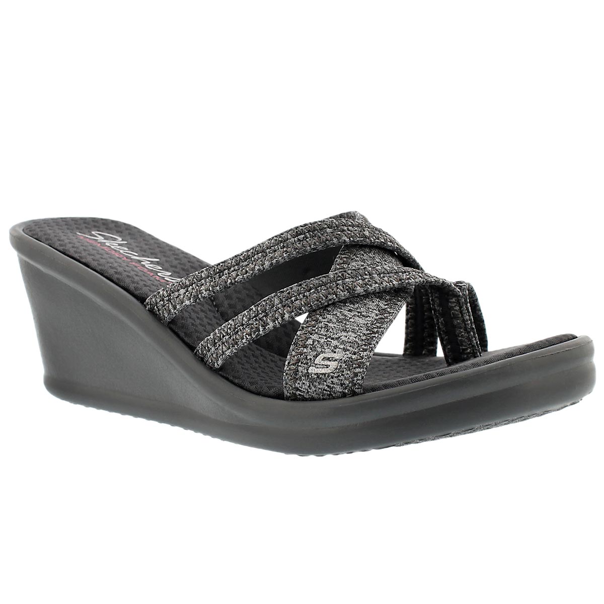 Lds Rumblers gry thong wedge sandal