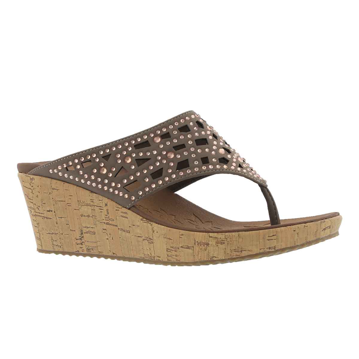 Women's BEVERLEE DAZZLED tpe thong wedge sandals