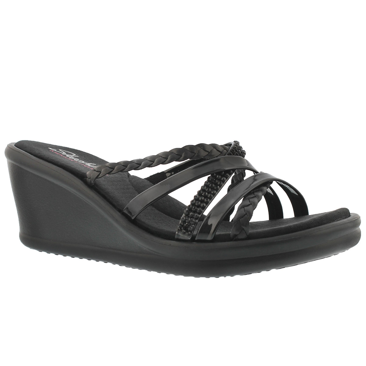 Women's WILD CHILD black wedge sandal