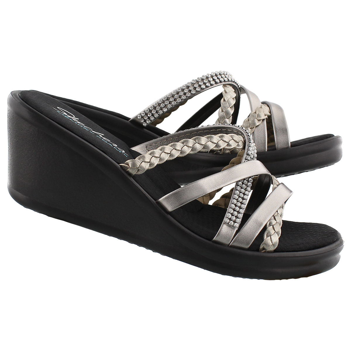 skechers red wedge sandals