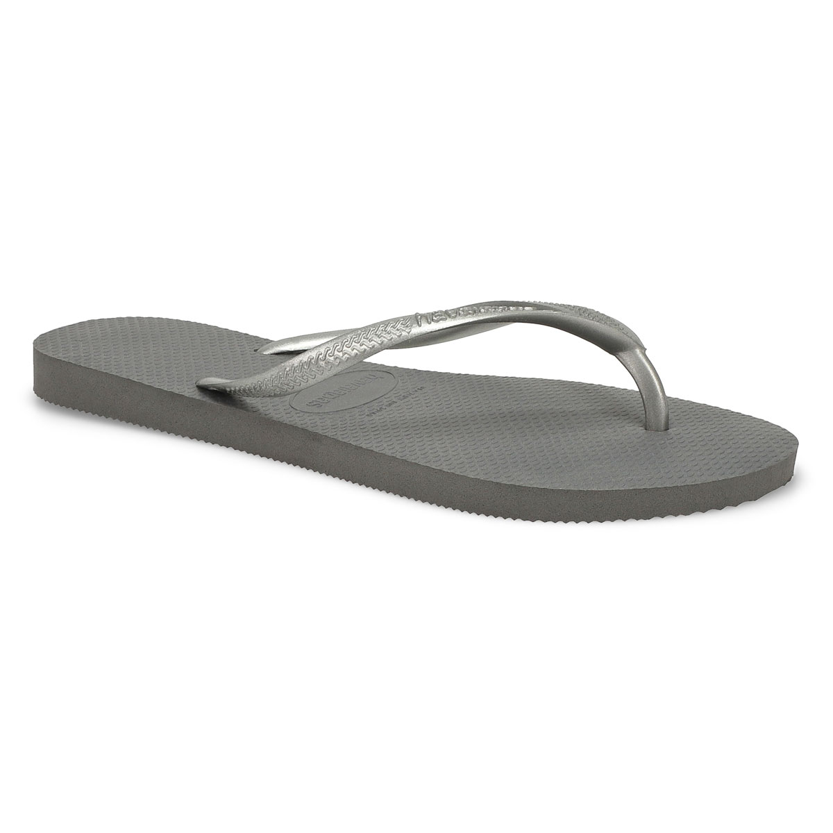 Lds Slim steel grey flip flop