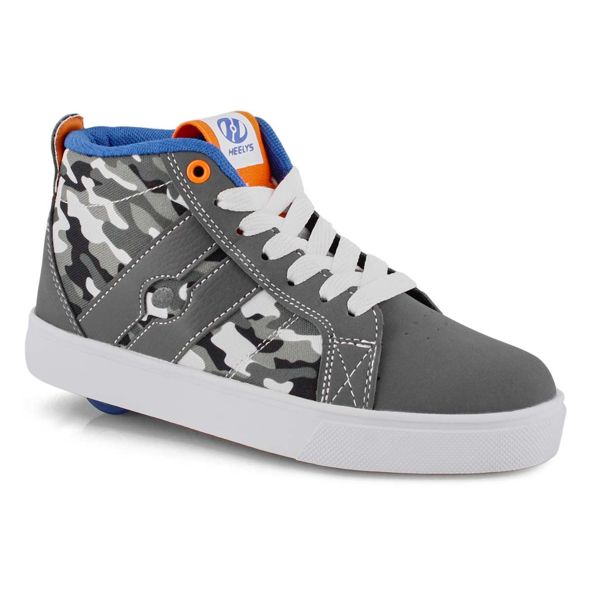 Bys Racer Mid gry camo hi top skate snkr