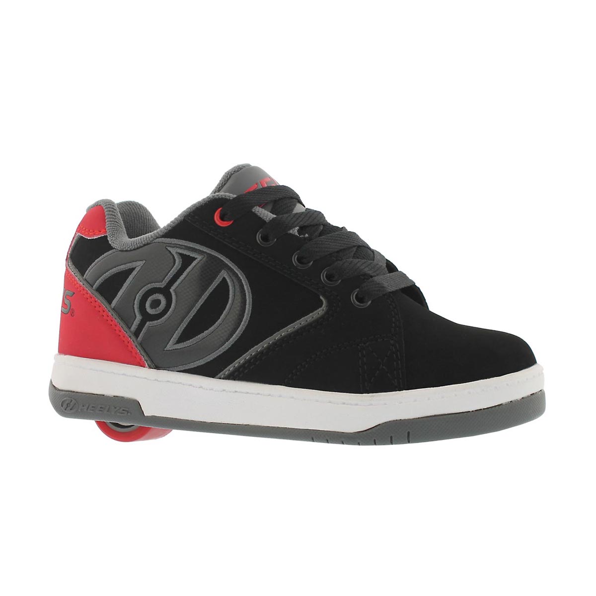 Boys' PROPEL 2.0 black/red/grey skate sneakers
