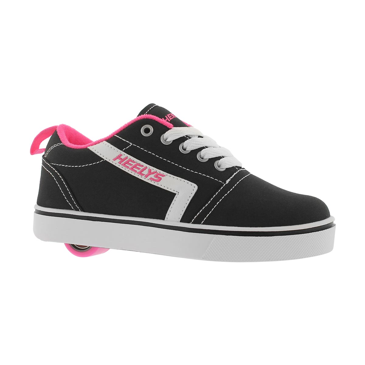 Girls' GR8 PRO black/white/pink skate sneakers
