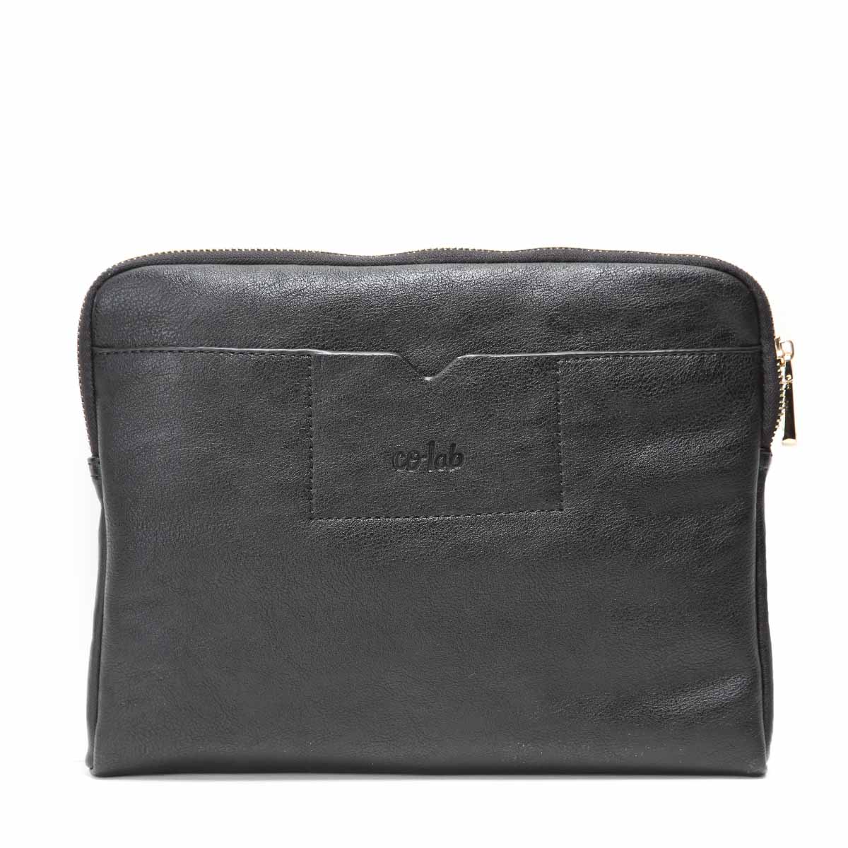 Unisex black smooth manmade Tablet case