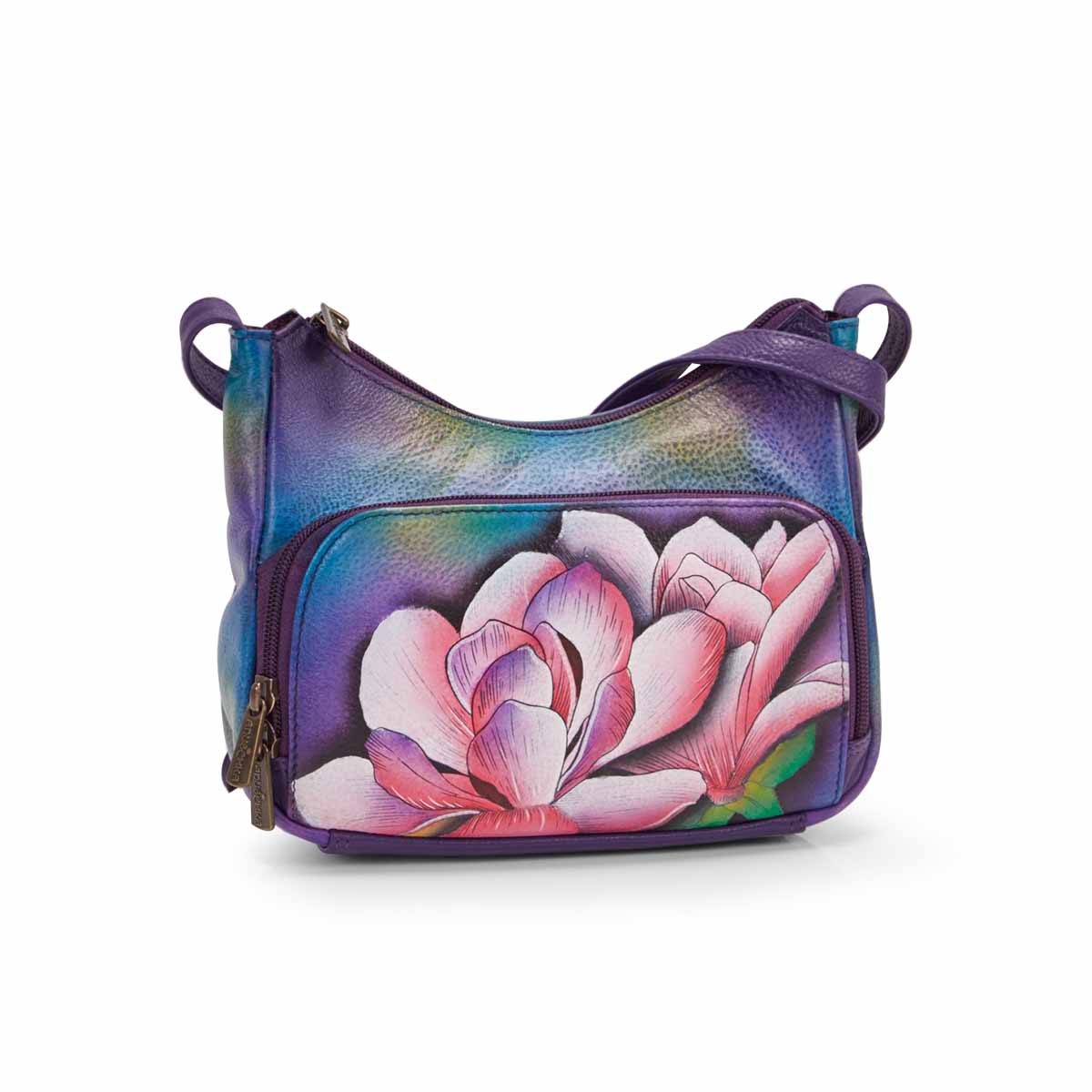 Painted lthr Magnolia Melody crossbody