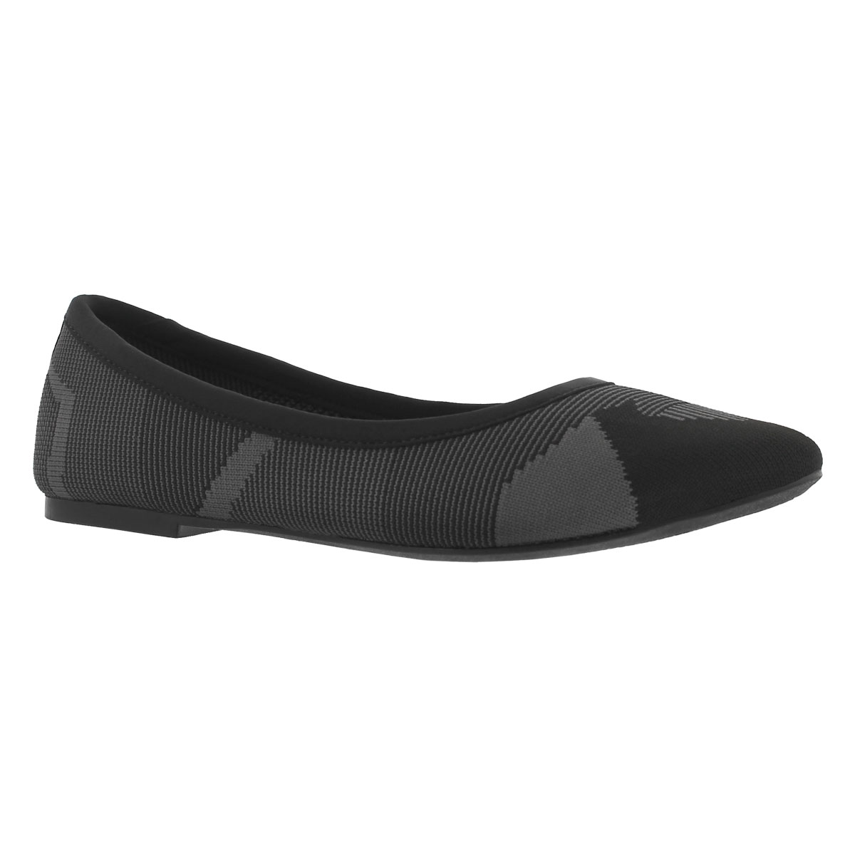 Lds Cleo Wham blk casual flat