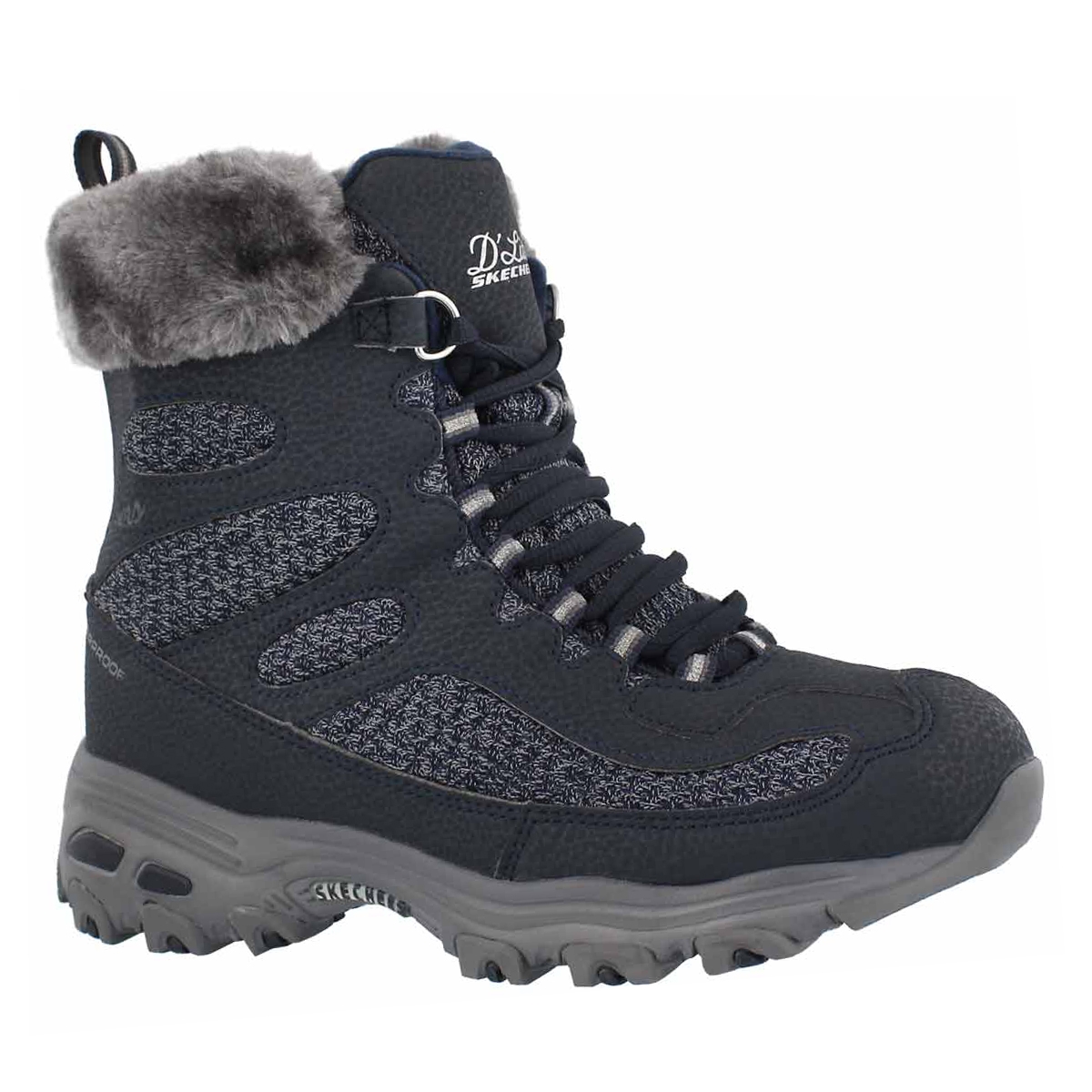 Women's D'LITES navy wtpf lace up winter boots