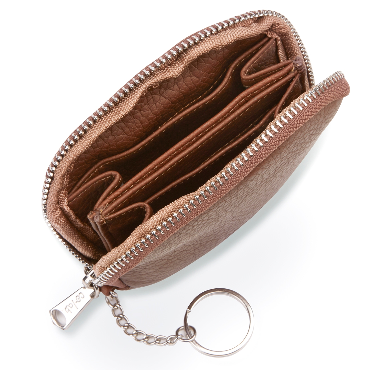 Lds cognac zip up wallet
