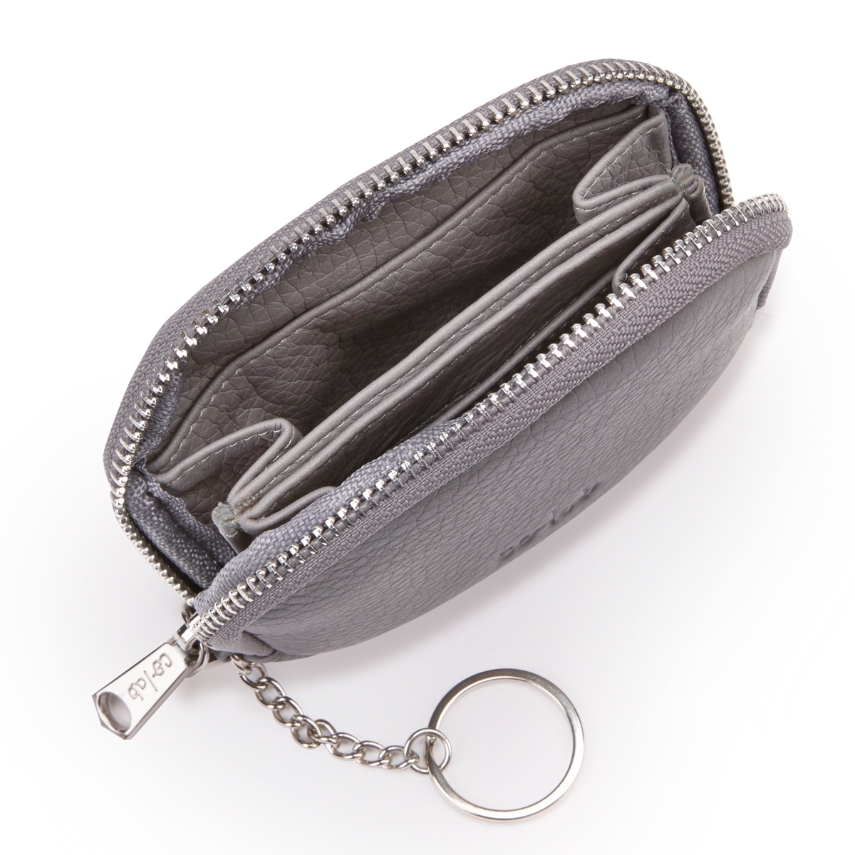 Lds 4888 grey zip up wallet