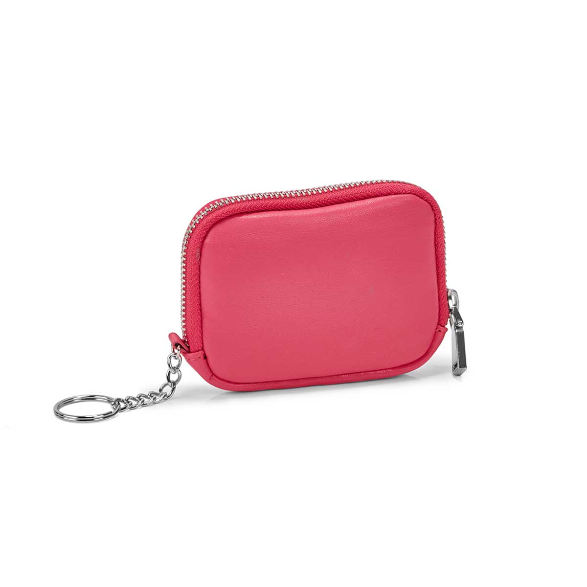 Women's hot pink zip up wallet