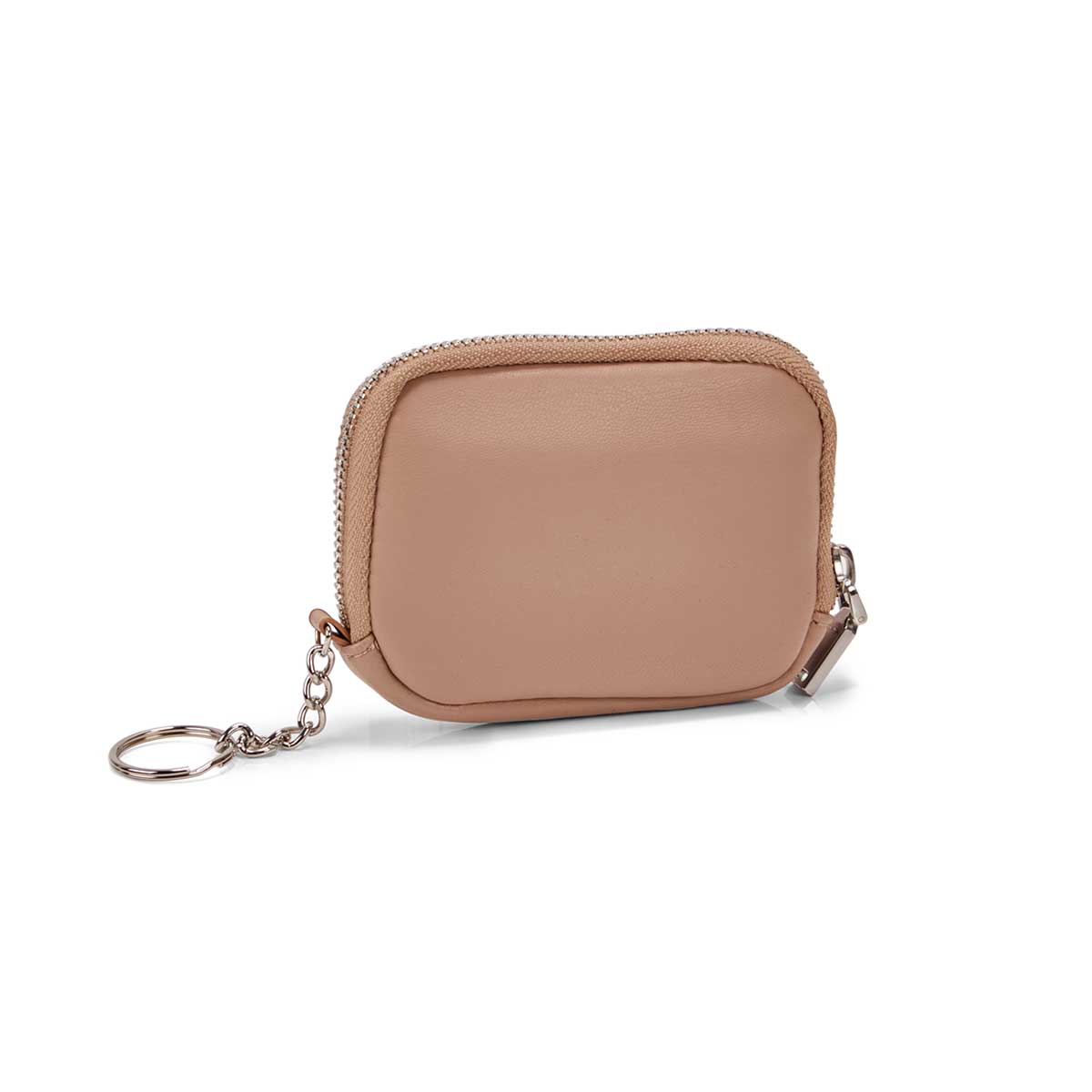 Women's beige zip up wallet
