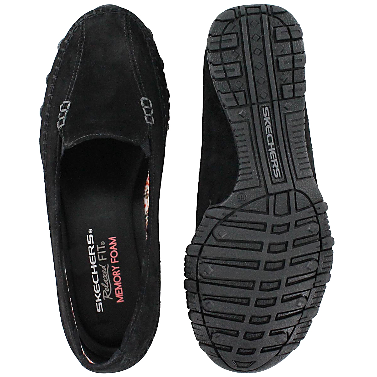 Lds Bikers Pedestrian blk slip on moc