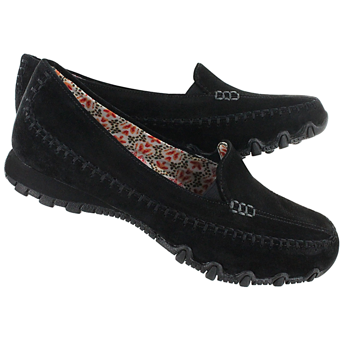 Lds Bikers Pedestrian blk slip on moc