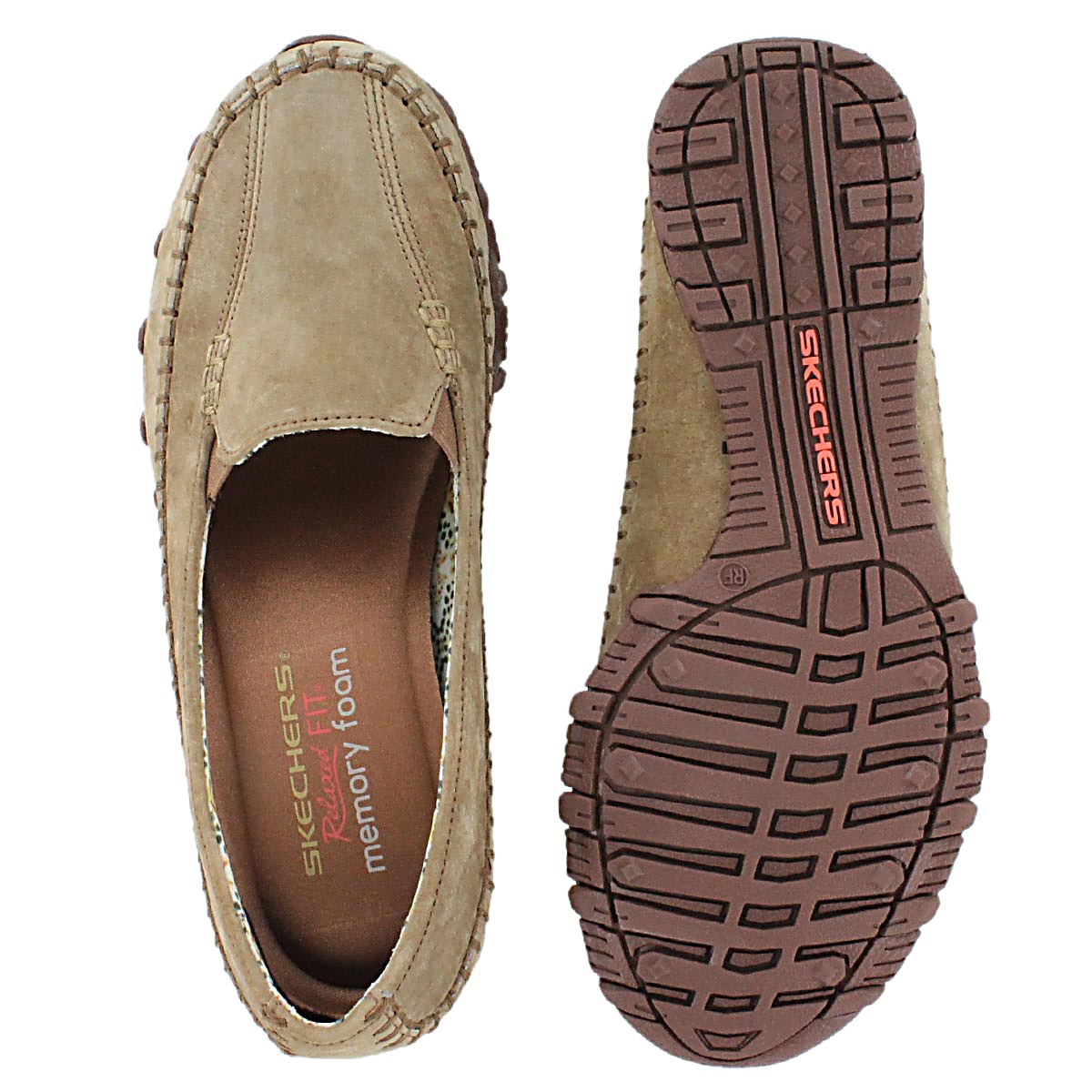 Lds Bikers Pedestrian brn slip on moc