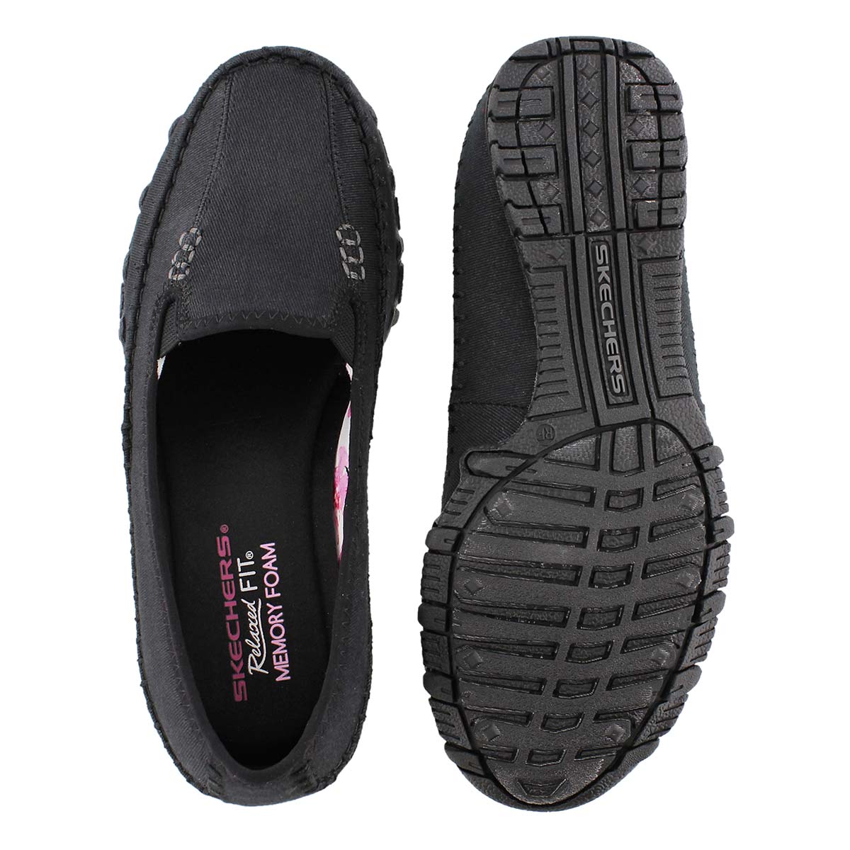 Lds Jaywalk black slip on casual shoe