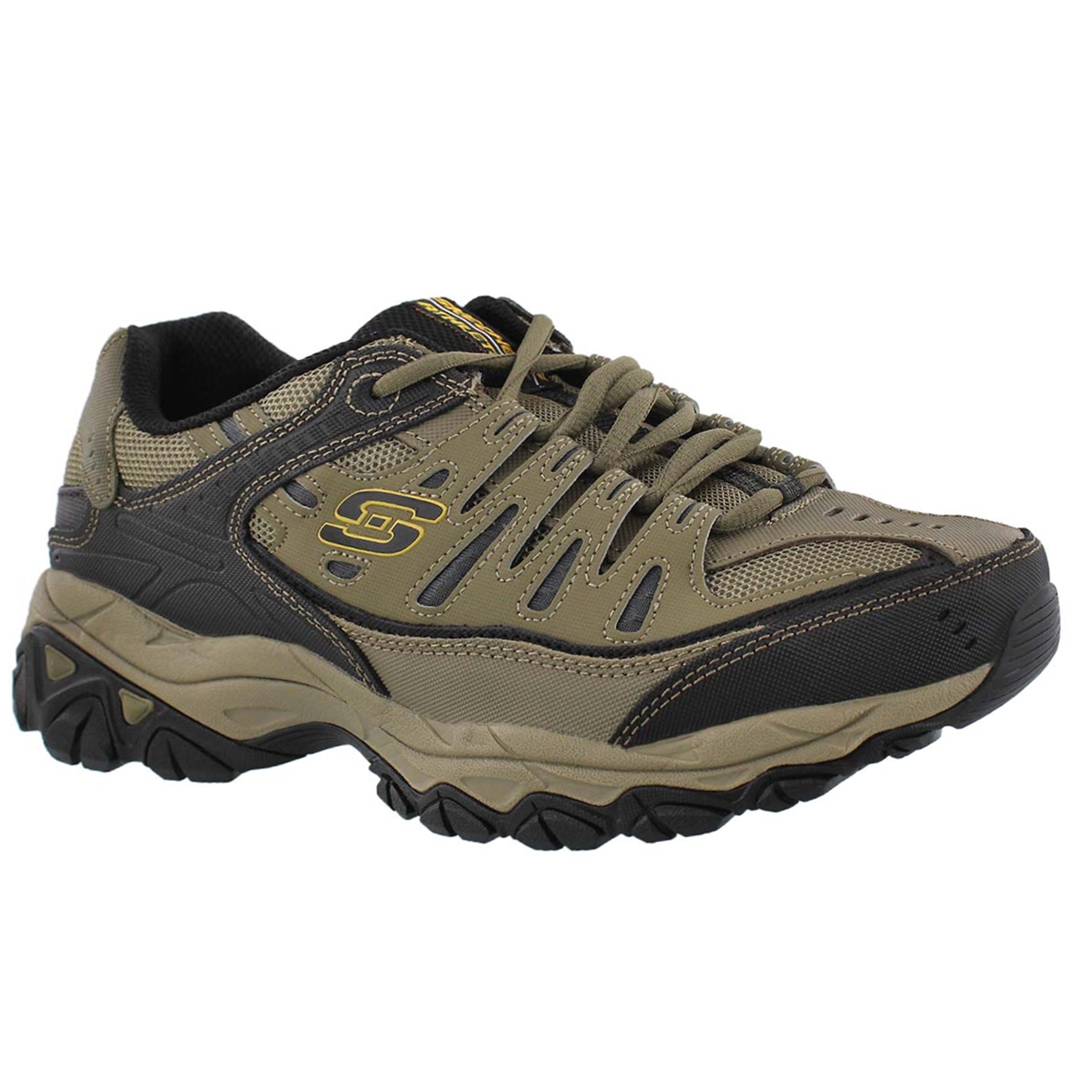 Men's AFTER BURN brown lace up sneakers- WIDTH 4E