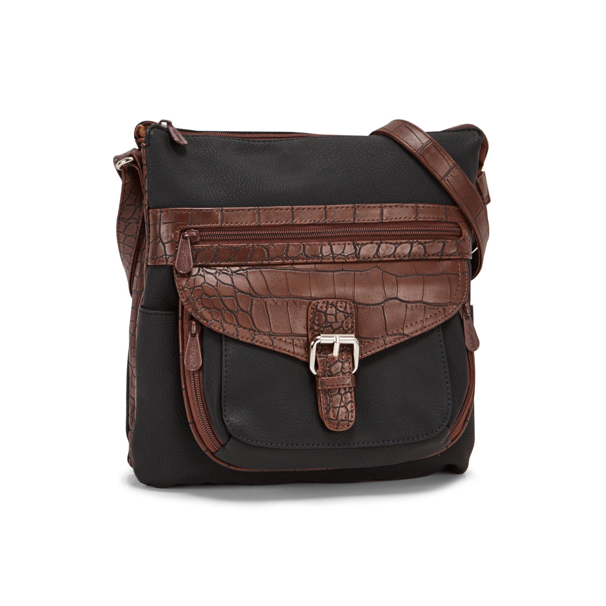 Lds Contour blk/choc cross body bag