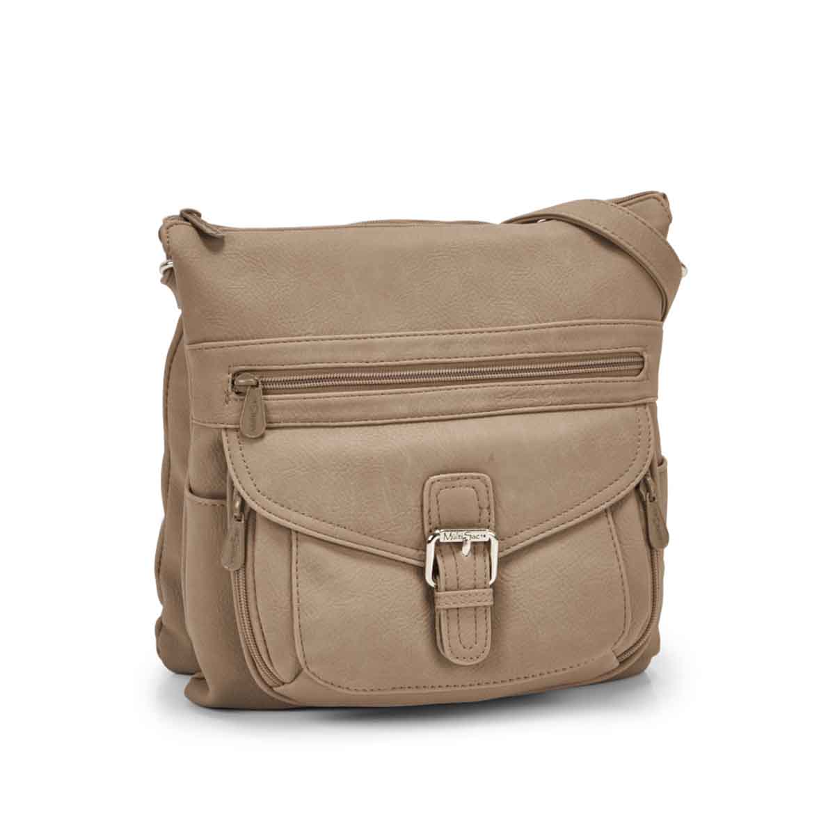 Women's CONTOUR taupe cross body bag