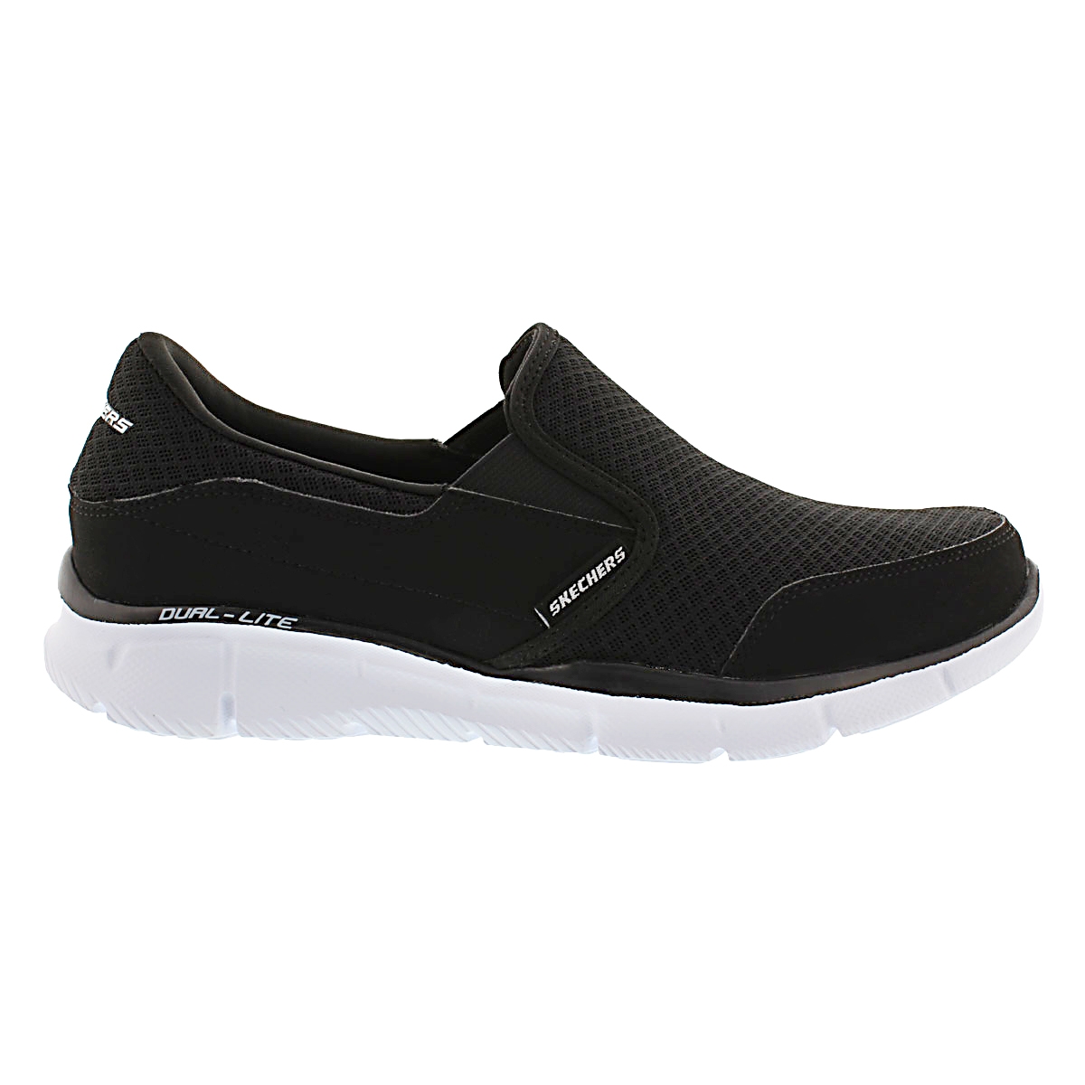 Mns Persistent blk/wht slip on sneaker