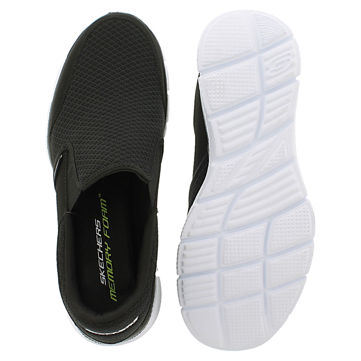 Mns Persistent blk/wht slip on sneaker