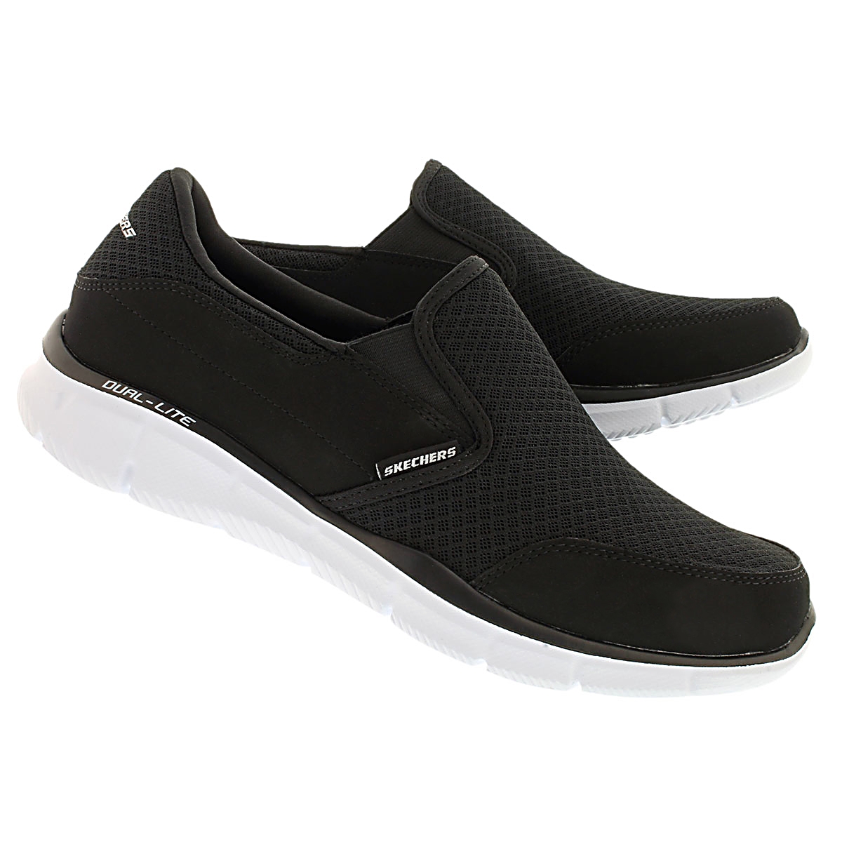 Mns Persistent blk/wht slip on sneaker