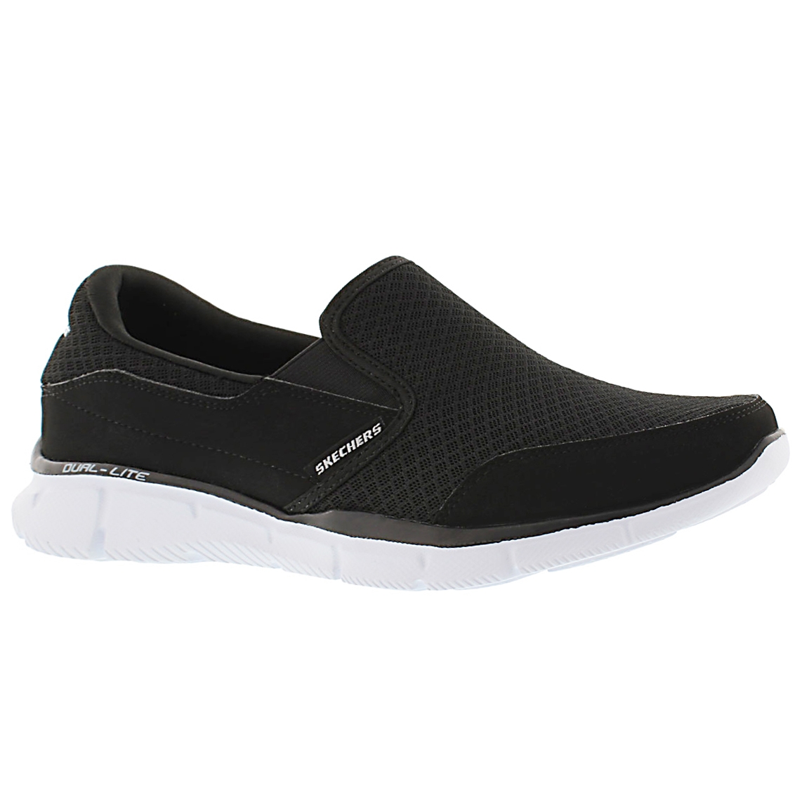 Mns Persistent blk/wht slip on sneaker