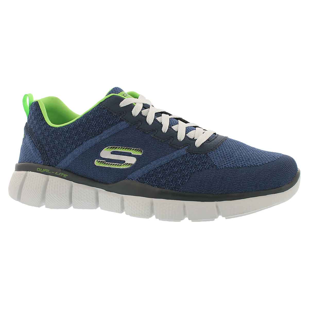Men's TRUE BALANCE navy/lime running shoes - Wide