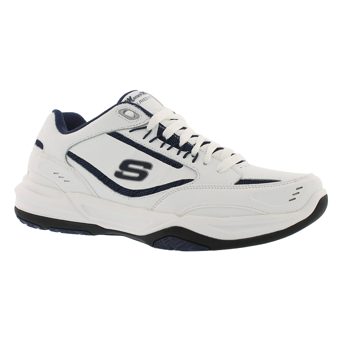 Men's MONACO white/navy lace up sneakers