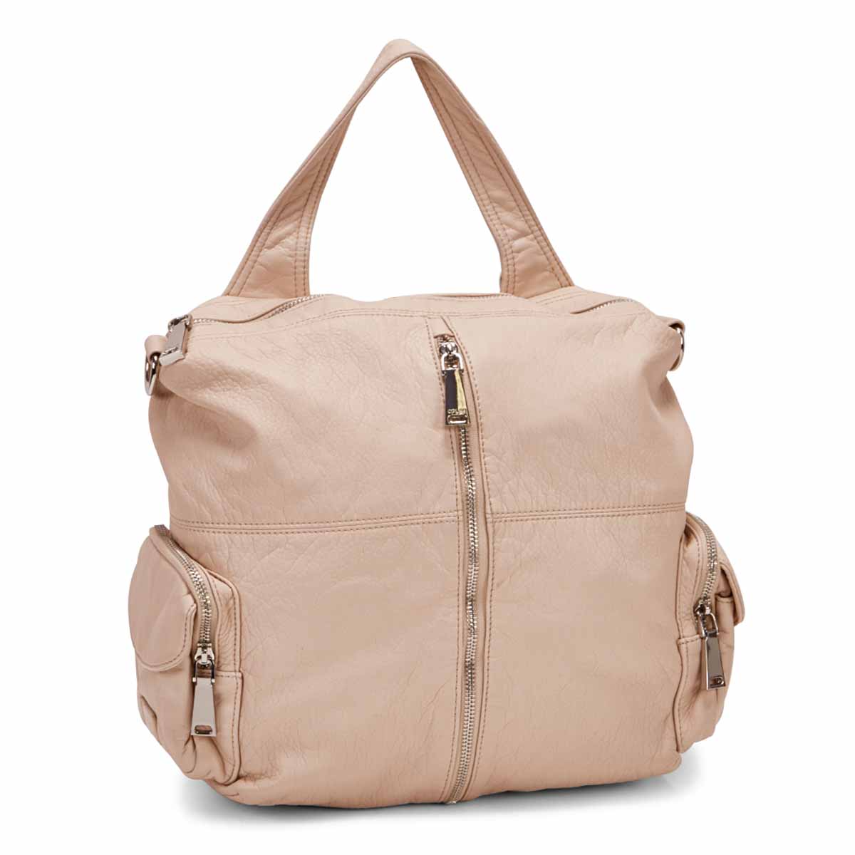 Women's 5371 cream washed convertible backpack