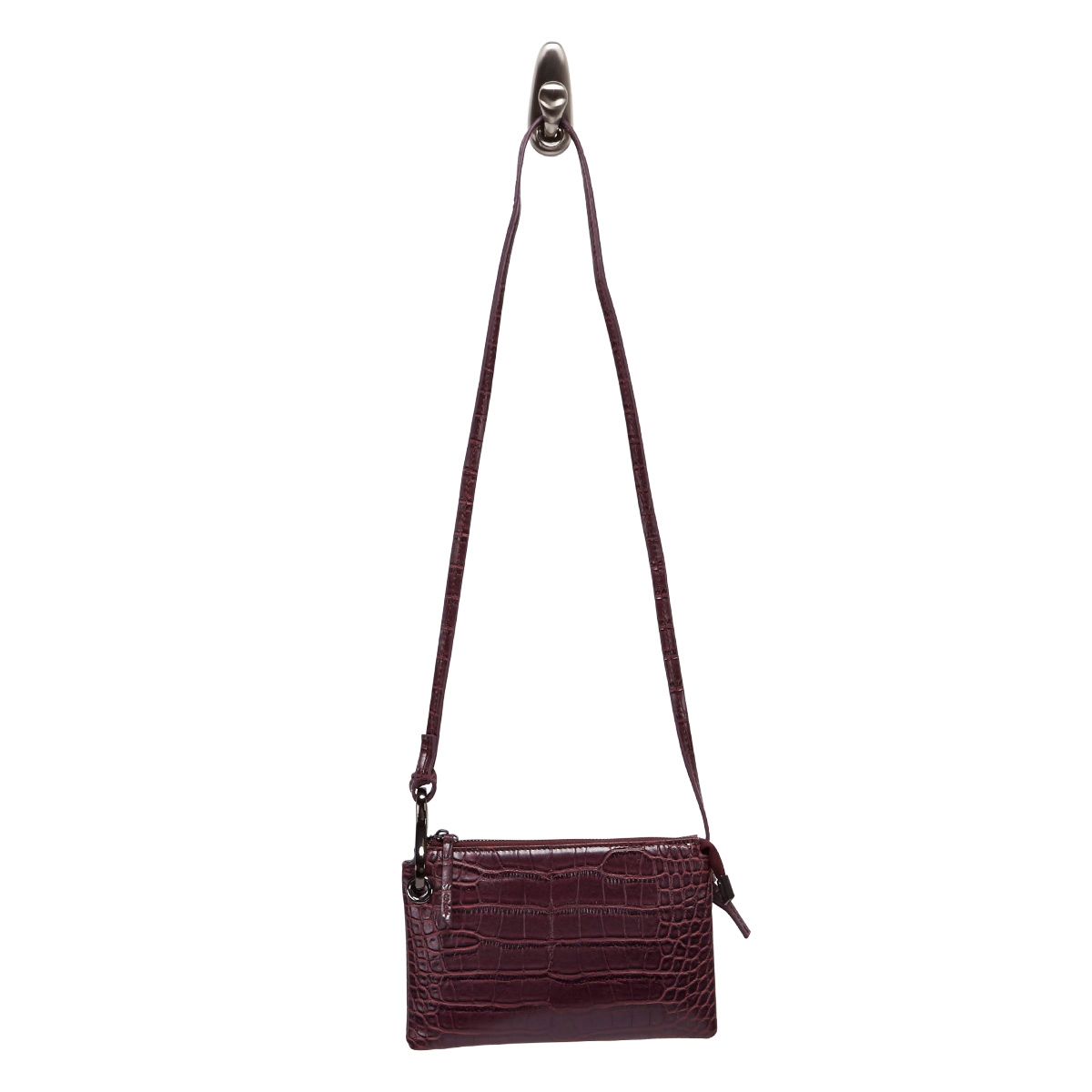 Mini-sac bandoul 5380, imp croco vin, fe