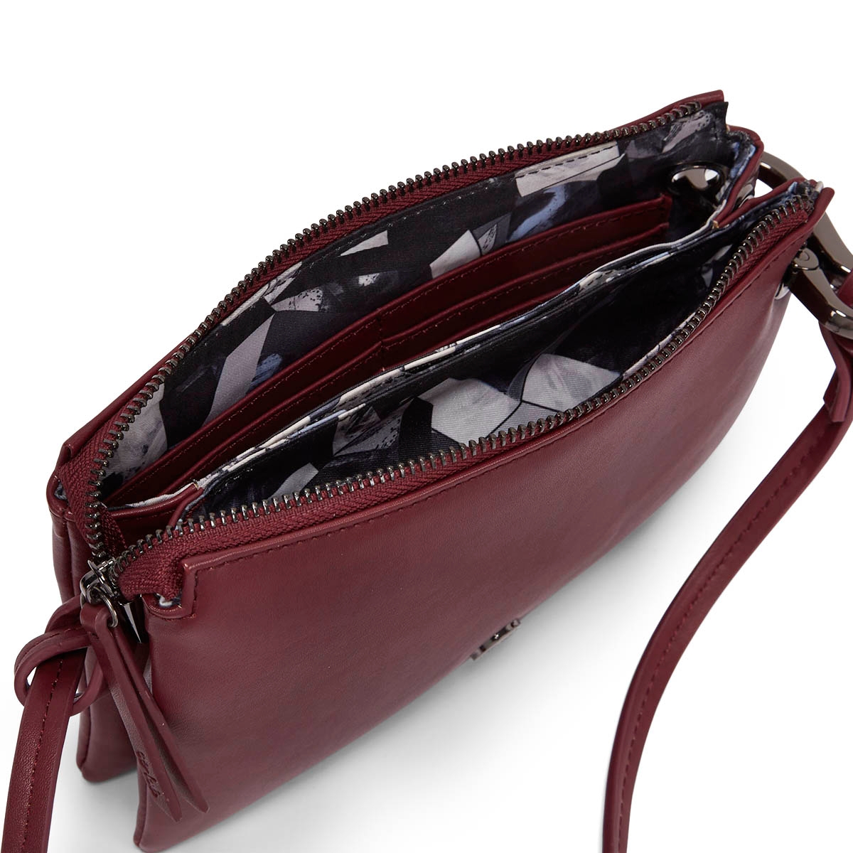 Lds wine mini cross body bag