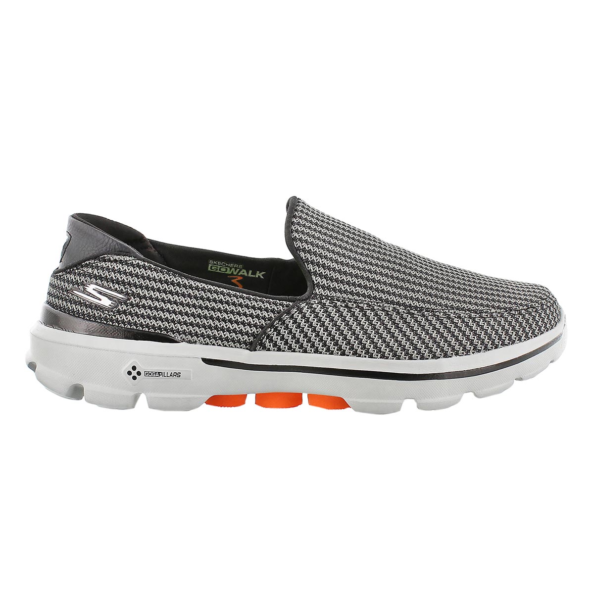 Mns GOwalk 3 char/orng slip on shoe