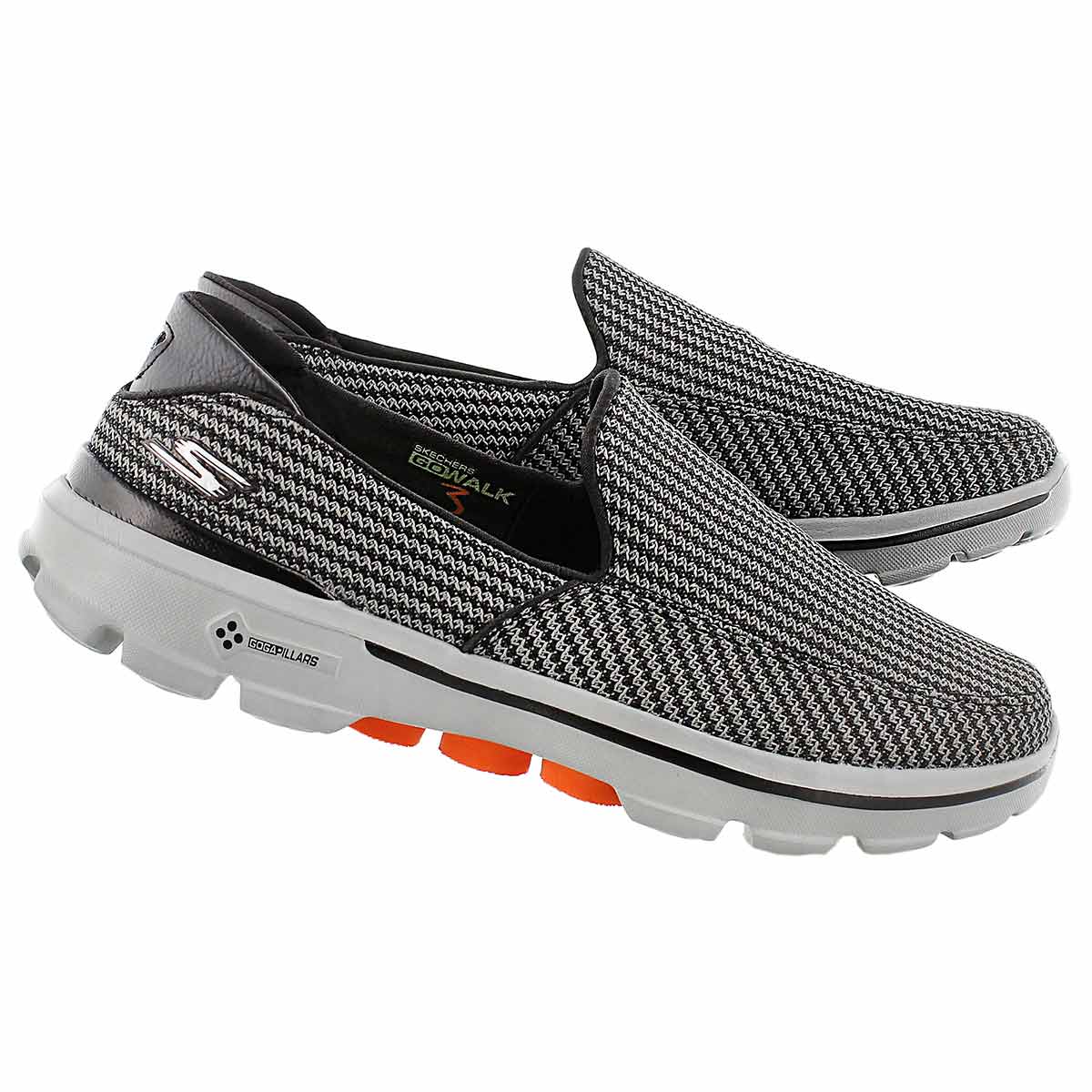 Mns GOwalk 3 char/orng slip on shoe