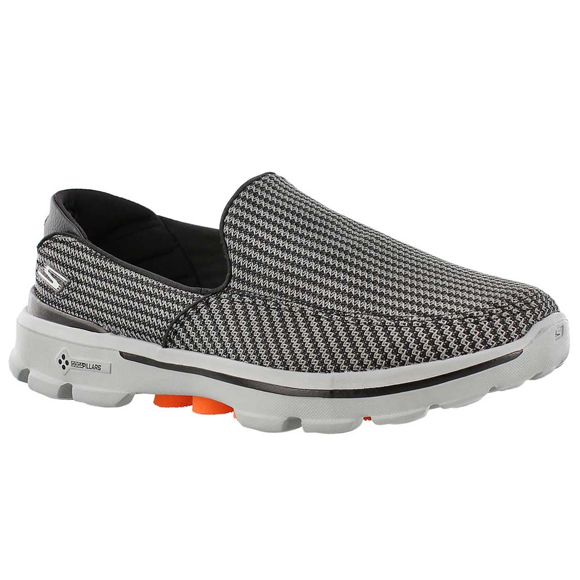 Mns GOwalk 3 char/orng slip on shoe