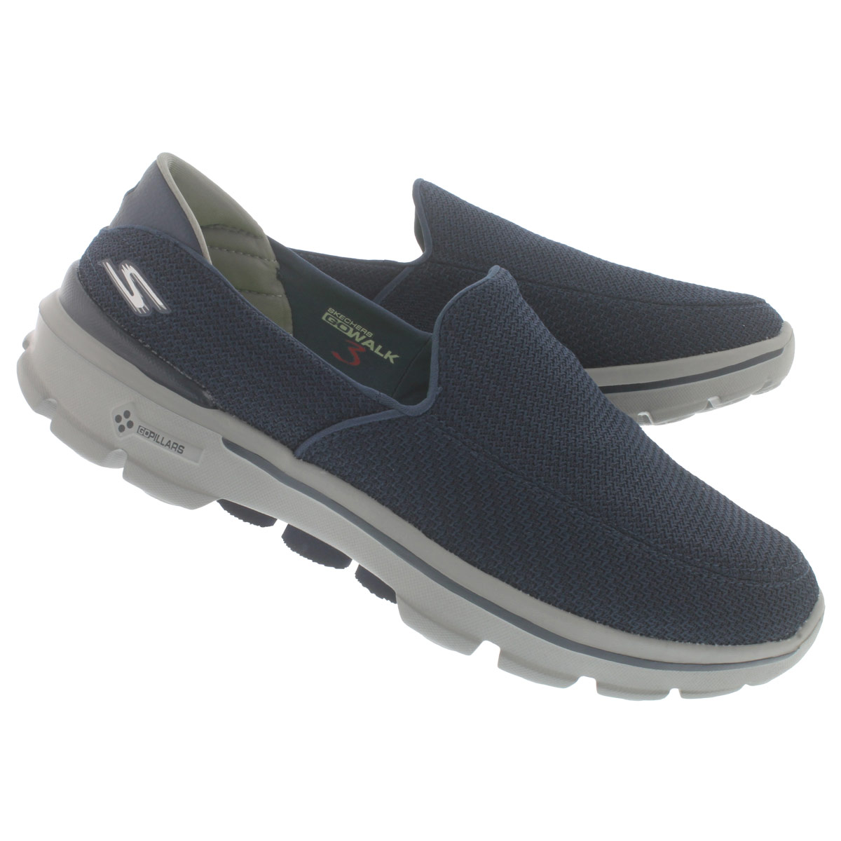 Mns GOwalk 3 navy/gry slip on shoe